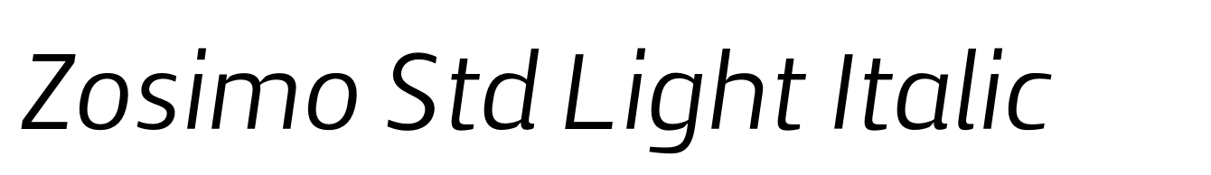 Zosimo Std Light Italic